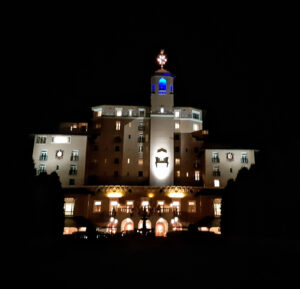 The Broadmoor at Night Aargh Software at Rent Manager User Conference Colorado Springs